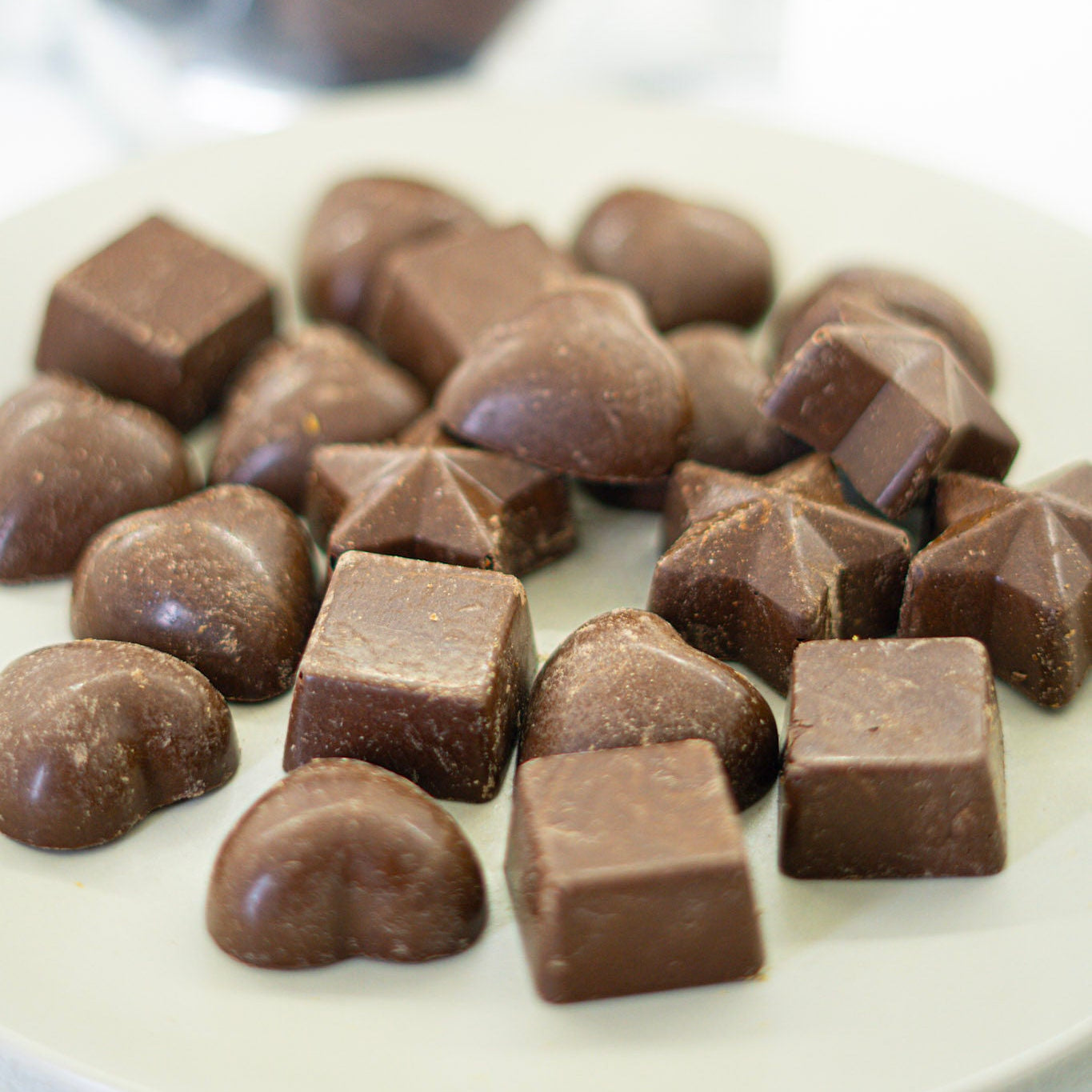 Corazones de chocolate 12 piezas